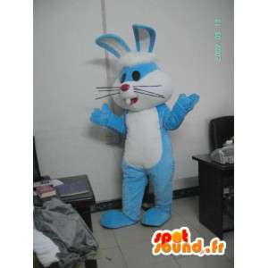 Blå kanin kostume med store ører - Kanin kostume - Spotsound