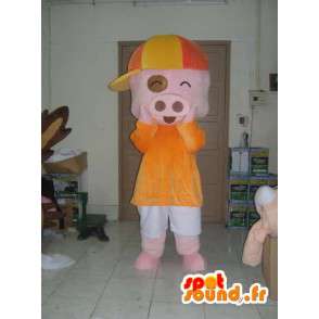 Dressed pig costume - Costume all sizes - MASFR001178 - Mascots pig