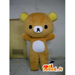 Bären-Maskottchen-Karamell - Kostüm Plüsch - MASFR001180 - Bär Maskottchen