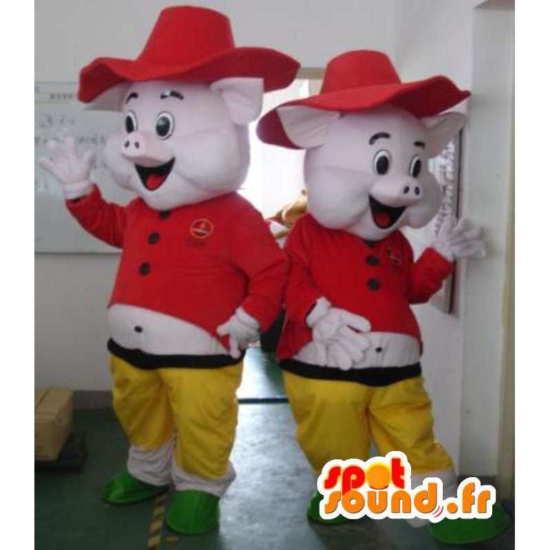 Piglet Sheriff Costume - Disguise alle soorten en maten - MASFR001192 - Pig Mascottes