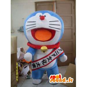 Blue Cat Mascot Doraemon stil - moro Costume - MASFR00859 - Cat Maskoter