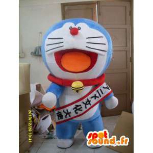 Blå kattmaskot för Doraemon-stil - rolig kostym - Spotsound