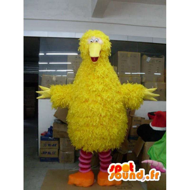 Mascotte de canari jaune style poussin jaune en peluche et fibres - MASFR001209 - Mascotte de Poules - Coqs - Poulets