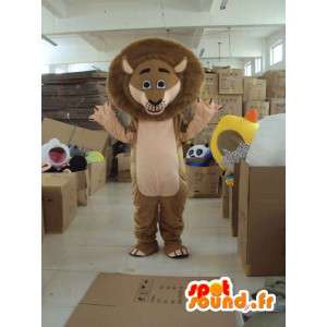 Lion Mascot Madagaskar - kuuluisa leijona puku lisävarusteilla - MASFR001211 - Lion Maskotteja