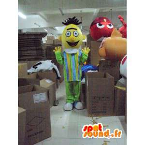 Single man mascot head yellow - MASFR001213 - Human mascots