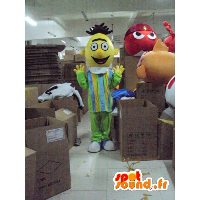 Mascot alleenstaande man in gele kop - MASFR001213 - man Mascottes