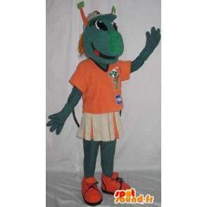 Mascot bidsprinkhaan groen dragen van een T-shirt - MASFR001491 - mascottes Insect