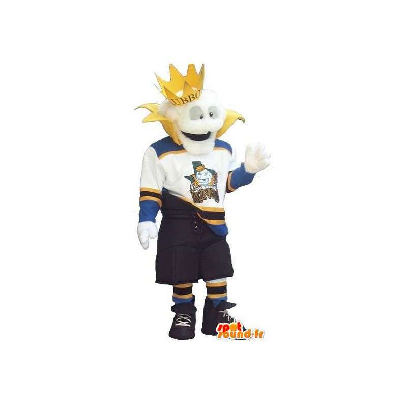 Modern Koning mascotte in sportkleding - Elk formaat - MASFR001502 - sporten mascotte