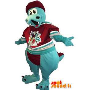 Dragon mascot blue velvet - Any size - MASFR001506 - Bear mascot