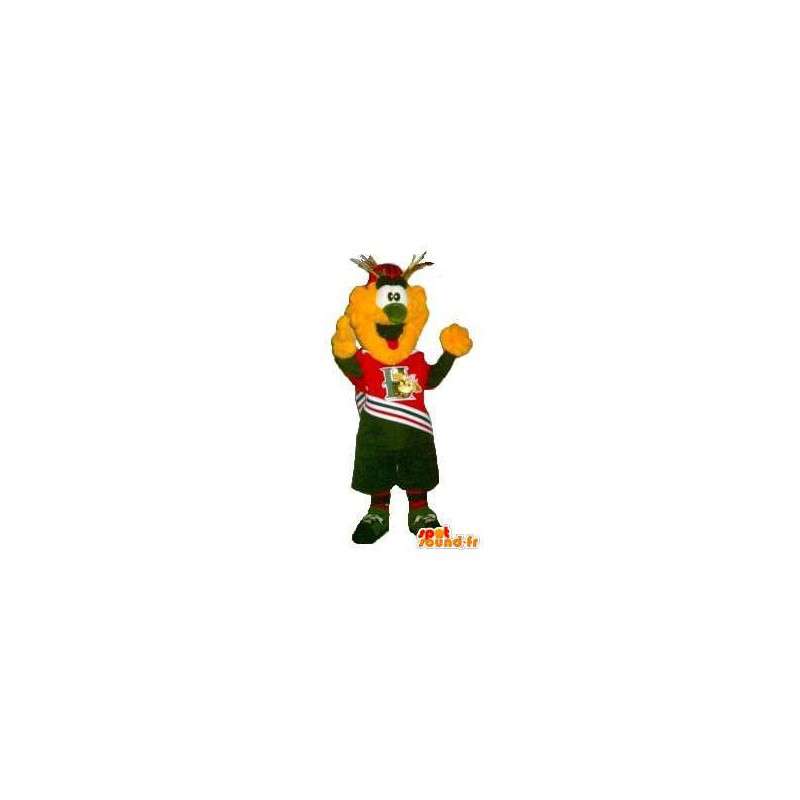 Mascot amarilla soporte palomitas - Cualquier tamaño - MASFR001508 - Mascotas de comida rápida