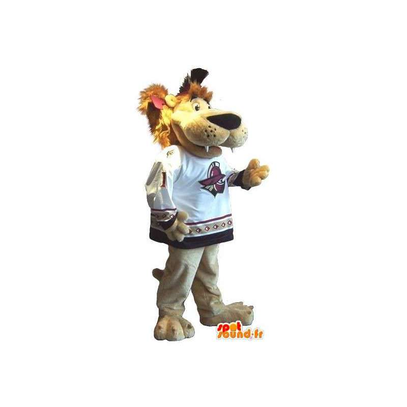 Lion Mascot alle soorten en maten om sport te ondersteunen - MASFR001510 - Lion Mascottes