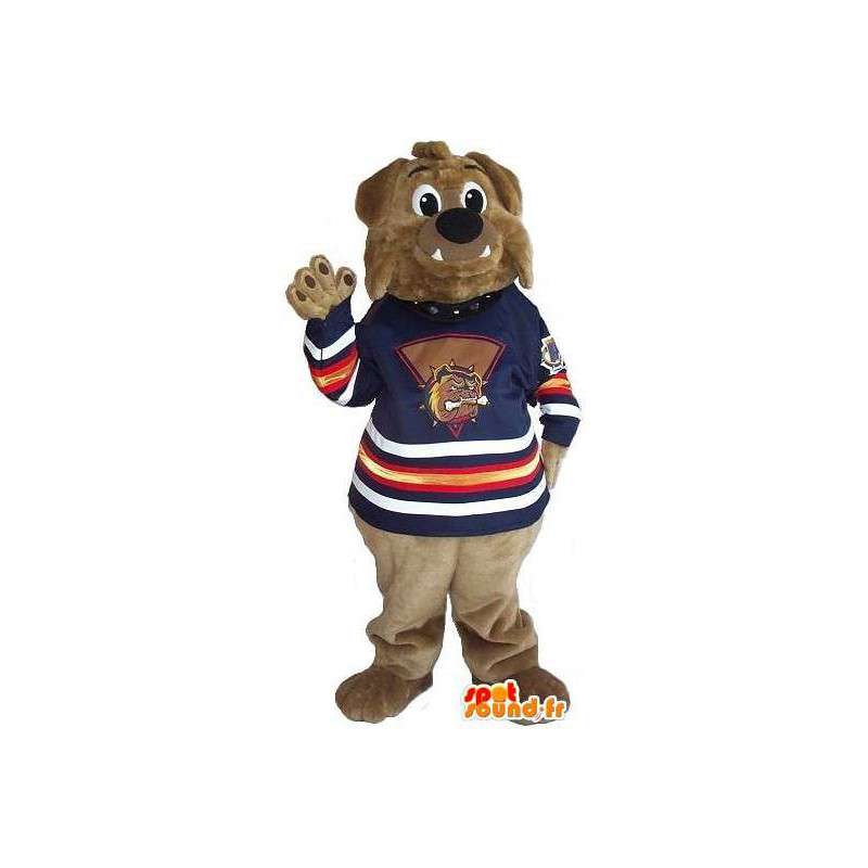 Brown bear mascot to support all sizes - MASFR001521 - Bear mascot