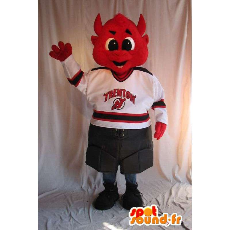 Devil Red mascotte per il supporto - personalizzabile - MASFR001525 - Mascotte animale mancante