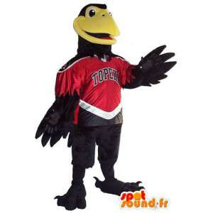 Mascot Eagle / zwart Cordeau in elk formaat te ondersteunen - MASFR001524 - Mascot vogels