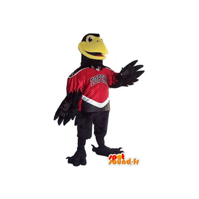 Mascote Águia / preto Cordeau para apoiar qualquer tamanho - MASFR001524 - aves mascote