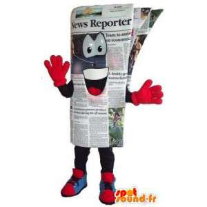 Disfarçar jornal de tamanho humano - jornal Mascot - MASFR001538 - objetos mascotes