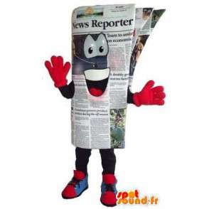 Disfarçar jornal de tamanho humano - jornal Mascot - MASFR001538 - objetos mascotes