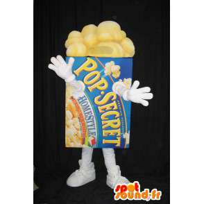 Pakke med popcorn maskot - Mascot alle størrelser - MASFR001550 - Fast Food Maskoter