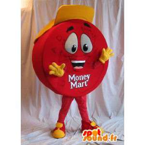 Mascot punto rojo y sombrero amarillo - MASFR001557 - Mascotas de comida rápida
