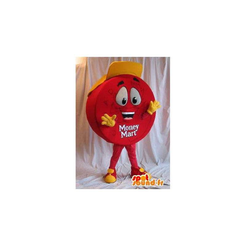 Maskot rød prikk og gul cap - MASFR001557 - Fast Food Maskoter