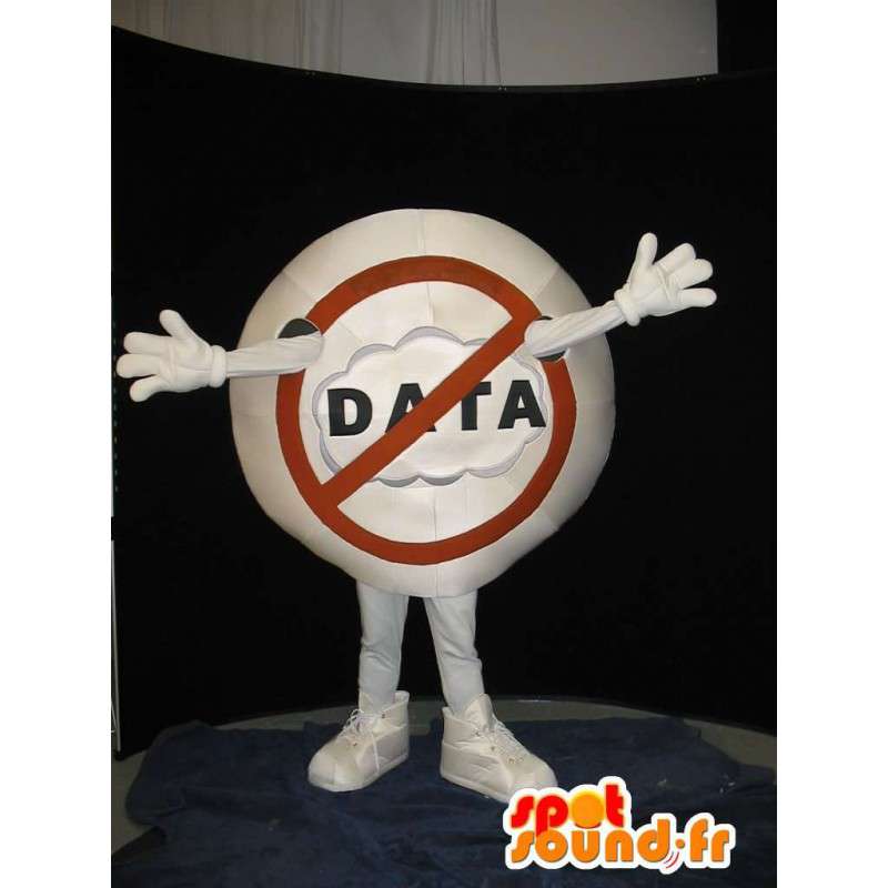 Mascot prohibition sign - STOP Disguise - MASFR001559 - Mascots of objects
