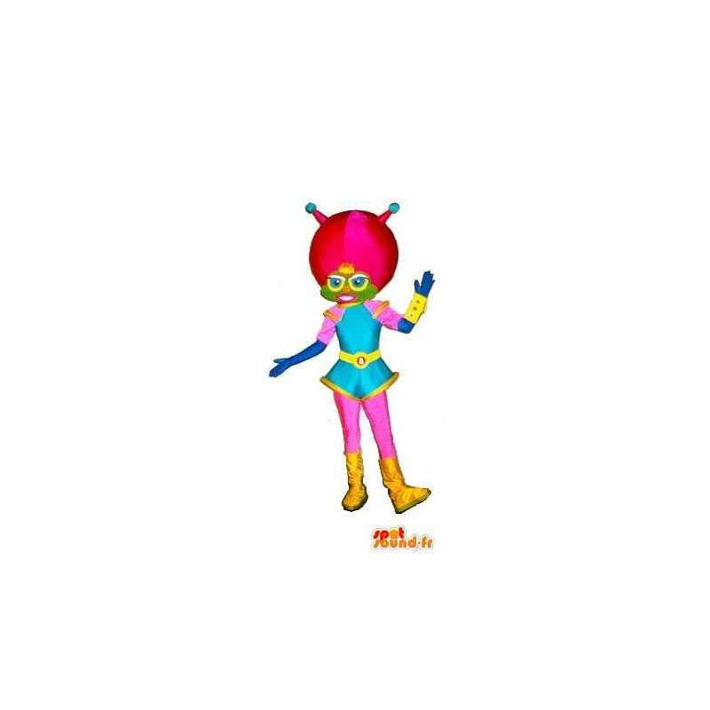 Ant mascot Space, blue suit and pink - MASFR001574 - Mascots Ant