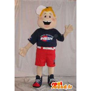 Mascotte Amerikaanse jongen in korte broek - MASFR001578 - Mascottes Boys and Girls