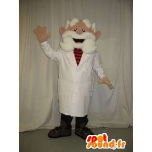 Mascot velho médico usando uma barba branca - MASFR001584 - Mascotes homem