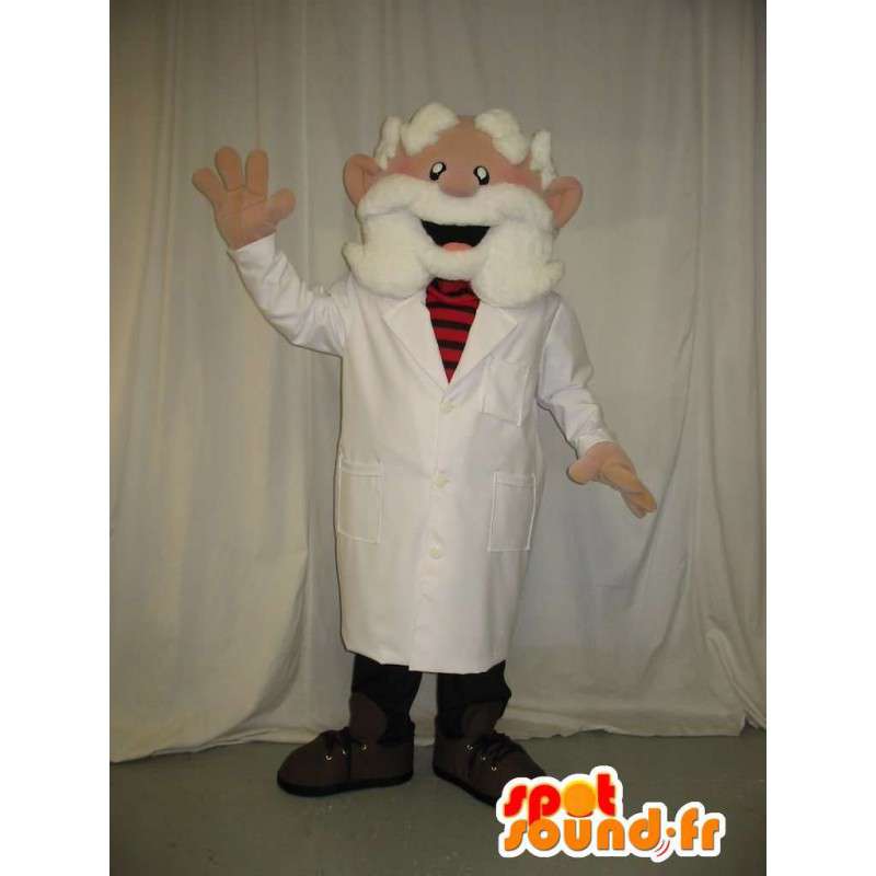 Mascot gamle legen iført hvitt skjegg - MASFR001584 - Man Maskoter
