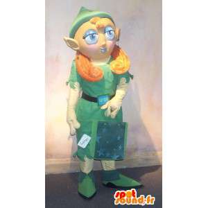 Elf Mascotte con accessori di shopping - MASFR001591 - Mascotte animale mancante
