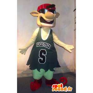 Mascot av en basketballspiller tegn til hip-hop stjernen utseende - MASFR001594 - sport maskot
