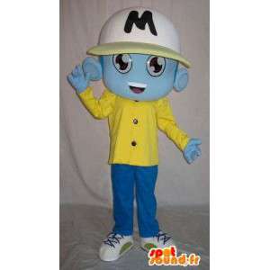 Mascota alienígena azul, vestida de ropa deportiva - MASFR001600 - Mascota de deportes