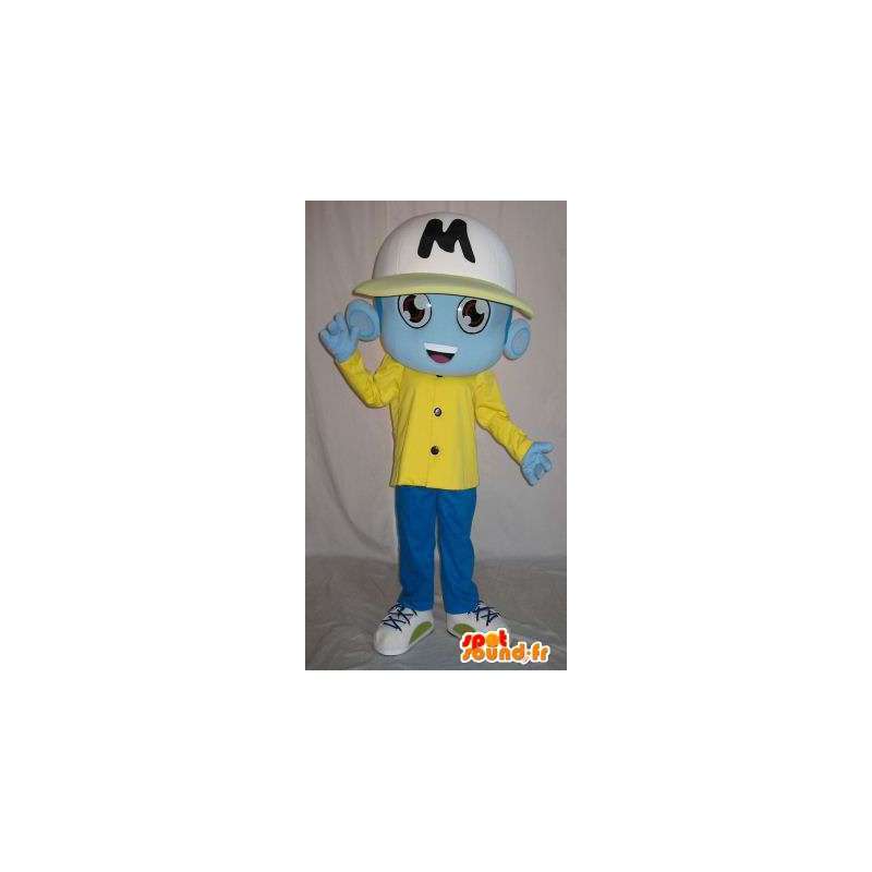 Alien mascotte blu, vestito sportivo - MASFR001600 - Mascotte sport