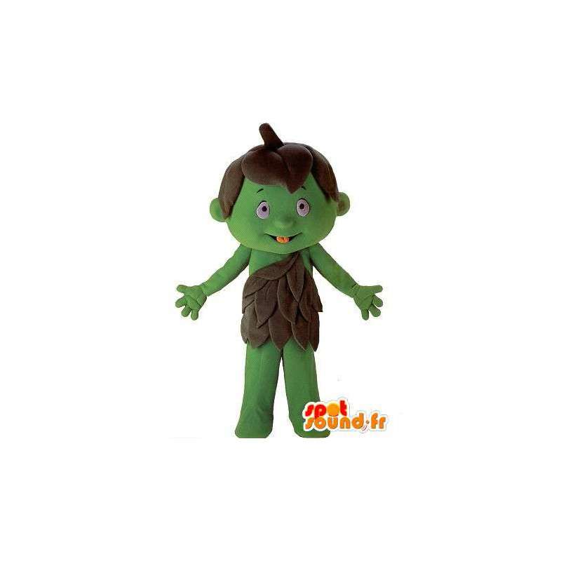 Carácter de la mascota de niño gigante verde - MASFR001602 - Niño de mascotas