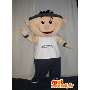 Mascot van een vriendelijke en joviale man in vrijetijdskleding - MASFR001603 - man Mascottes
