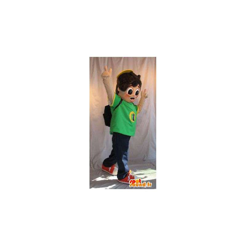 Mascot satchel giovane scolaro sulla schiena - MASFR001624 - Ragazze e ragazzi di mascotte