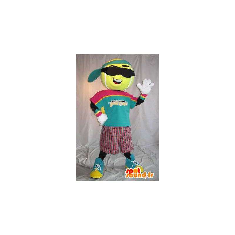 Mascot character tennis ball, sports disguise - MASFR001628 - Sports mascot