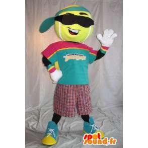 Mascot character tennis ball, sports disguise - MASFR001628 - Sports mascot