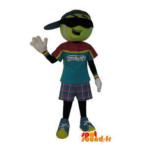 Mascot character tennis ball, sports disguise - MASFR001628 - Sports mascot