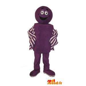 Žoviální fialová, pestré kostýmy znak maskot - MASFR001629 - Neutajované Maskoti