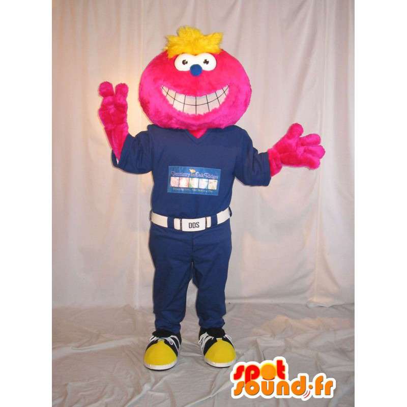 Mascotte de tête souriante, déguisement en combinaison - MASFR001630 - Mascottes non-classées