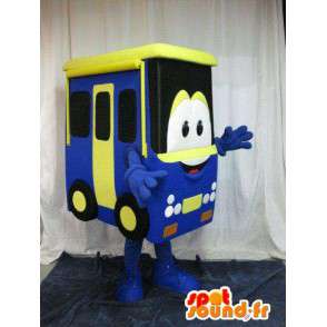 Mascot αντιπροσωπεύουν ένα λεωφορείο, το σχήμα του οχήματος μεταμφίεση - MASFR001632 - μασκότ αντικείμενα