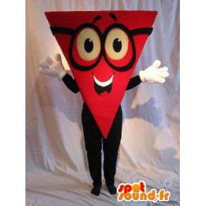 Mascotte de personnage à tête triangle, costume géométrique - MASFR001640 - Mascottes non-classées