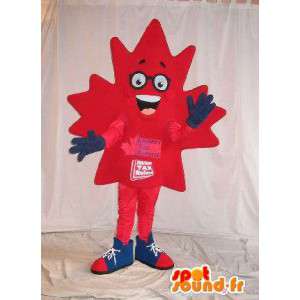 Maple leaf mascot costume Canadian - MASFR001645 - Mascots of plants