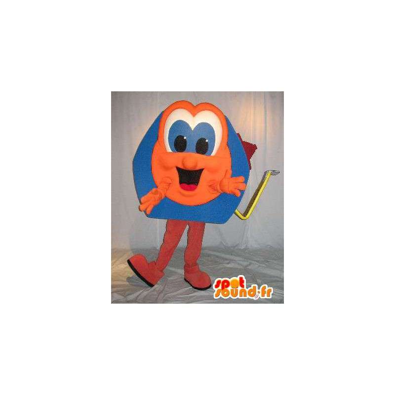 Meter-vormige mascotte oranje en blauw, doe-het-vermomming - MASFR001649 - mascottes objecten