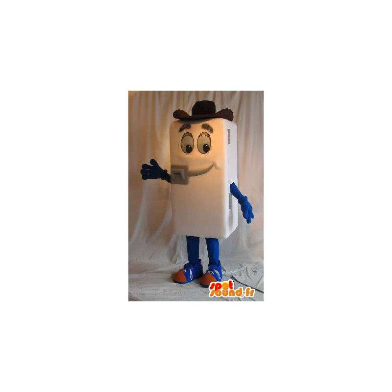 Mascot refrigerator, cowboy hat, disguise kitchen - MASFR001651 - Human mascots