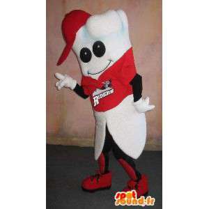 La mascota del diente, vestido con la salud deportiva traje de oso - MASFR001653 - Mascota de deportes
