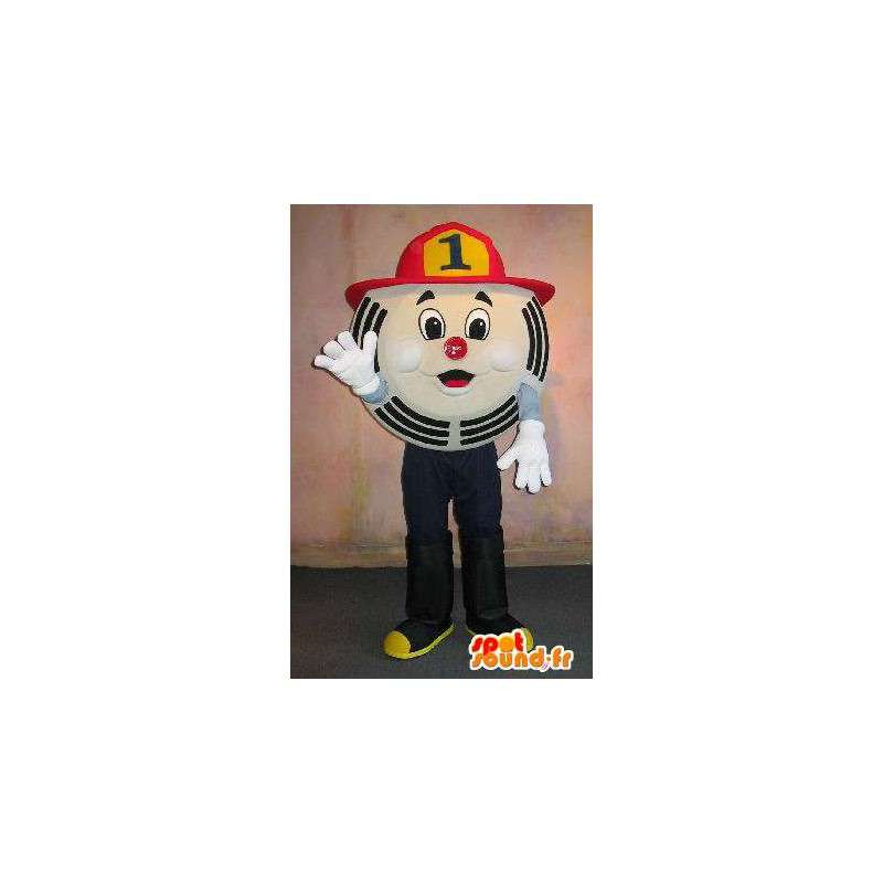 Mascot carattere circolare vigile del fuoco costume - MASFR001658 - Mascotte non classificati