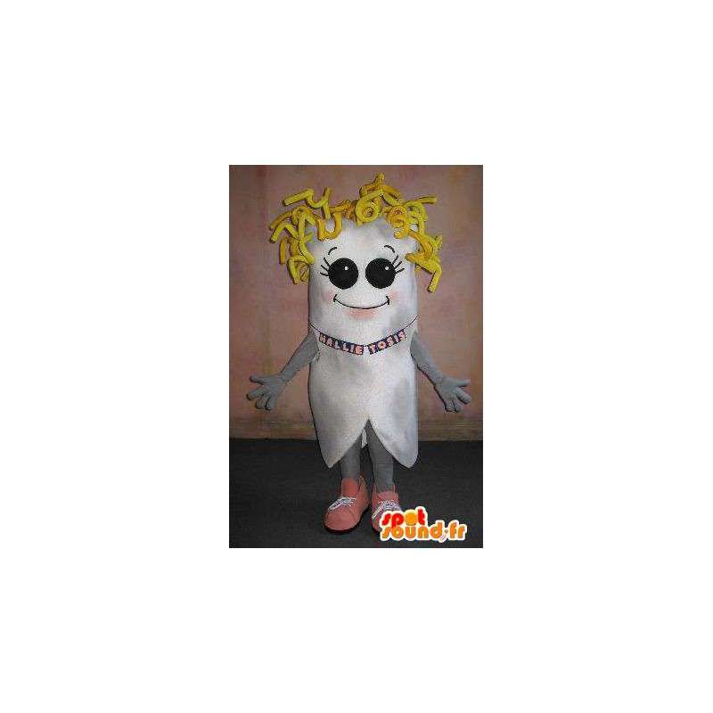 Dente mascotte dai capelli d oro, travestimento bionda - MASFR001659 - Mascotte non classificati