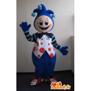 King jester maskot, clown förklädnad - Spotsound maskot